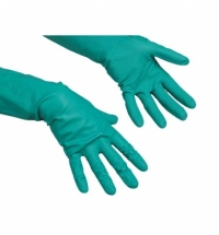 фото: Перчатки резиновые Vileda Professional зеленые универсальные, L, 100802