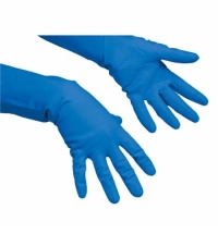 Перчатки резиновые Vileda Professional многоцелевые M, голубые, 100753