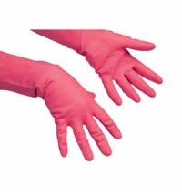 Перчатки резиновые Vileda Professional многоцелевые S, красные, 100749