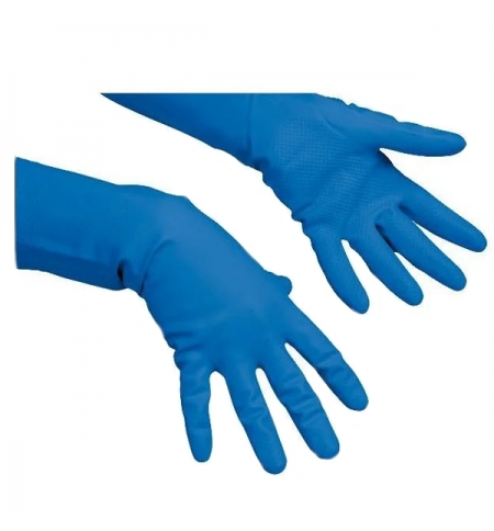 фото: Перчатки резиновые Vileda Professional многоцелевые XL, голубые, 102590