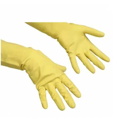 фото: Перчатки резиновые Vileda Professional многоцелевые XL, желтые, 102591