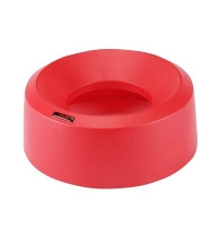 Крышка для контейнера Vileda Professional Ирис 50л, воронкообразная, круглая, красная, 137738