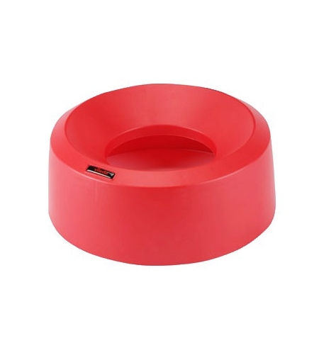 фото: Крышка для контейнера Vileda Professional Ирис 50л, воронкообразная, круглая, красная, 137738