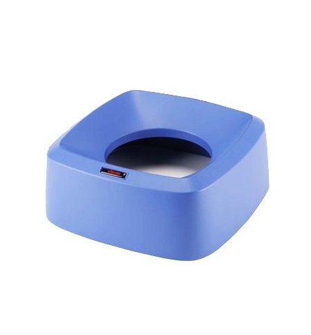фото: Крышки для мусорного контейнера Vileda Professional Ирис 60л, воронкообразная, прямоугольная, синяя,