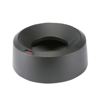 Крышка для контейнера Vileda Professional Ирис 50л, воронкообразная, круглая, черная, 137736